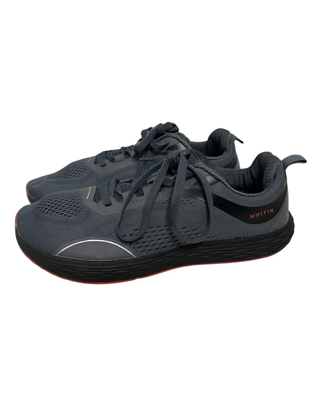 WHITIN S81 Running Shoes Mens 12 Gray Mesh Athletic Breathable Lace Up